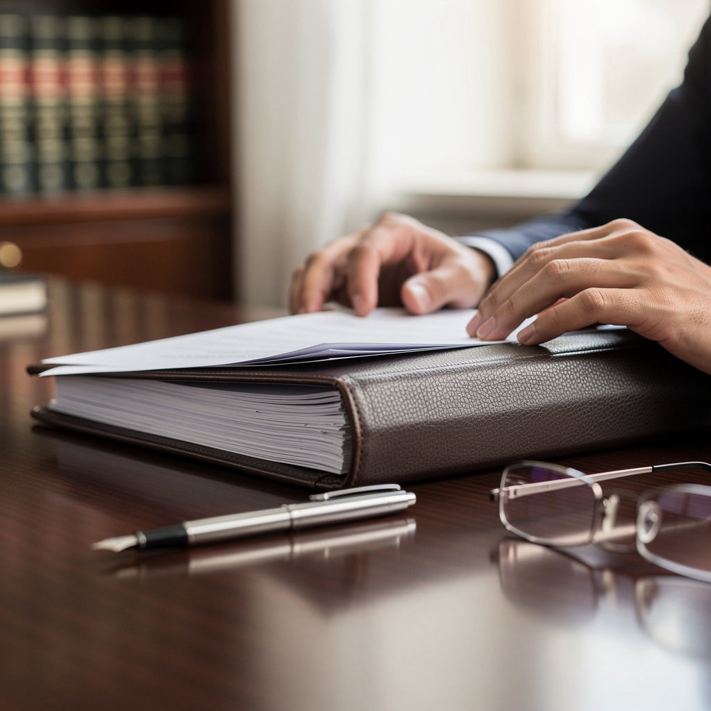 Law Office of Lupe Rodriguez, Jr. APC civil litigation defense attorney reviewing legal documents in San Diego