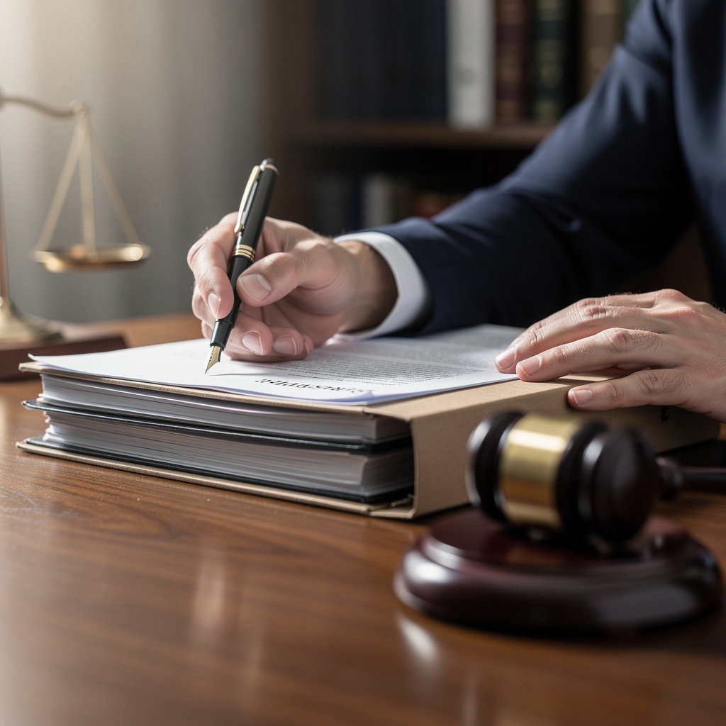 Law Office of Lupe Rodriguez, Jr. APC defense attorney analyzing case files for civil litigation strategy in San Diego